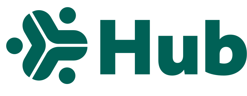 Hub Horizontal lockup on light