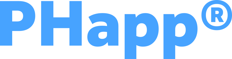 PHapp® Wordmark on dark